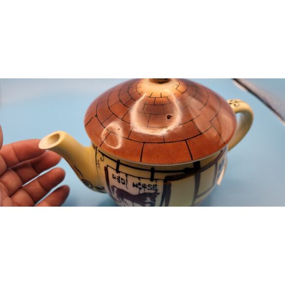 Vintage Red Horse Inn Ceramic Tea Pot English Look Cottage Ware #8405 - Picture 15 of 16